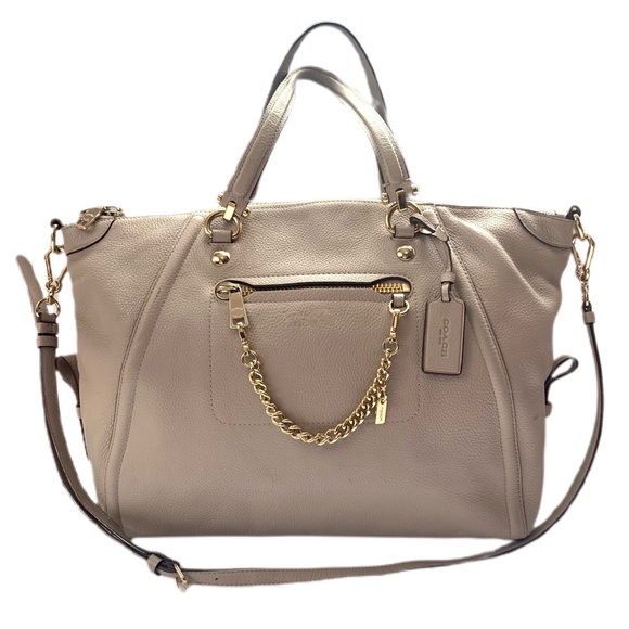 Coach Handbags - Coach Prairie Pebble Leather Medium Satchel